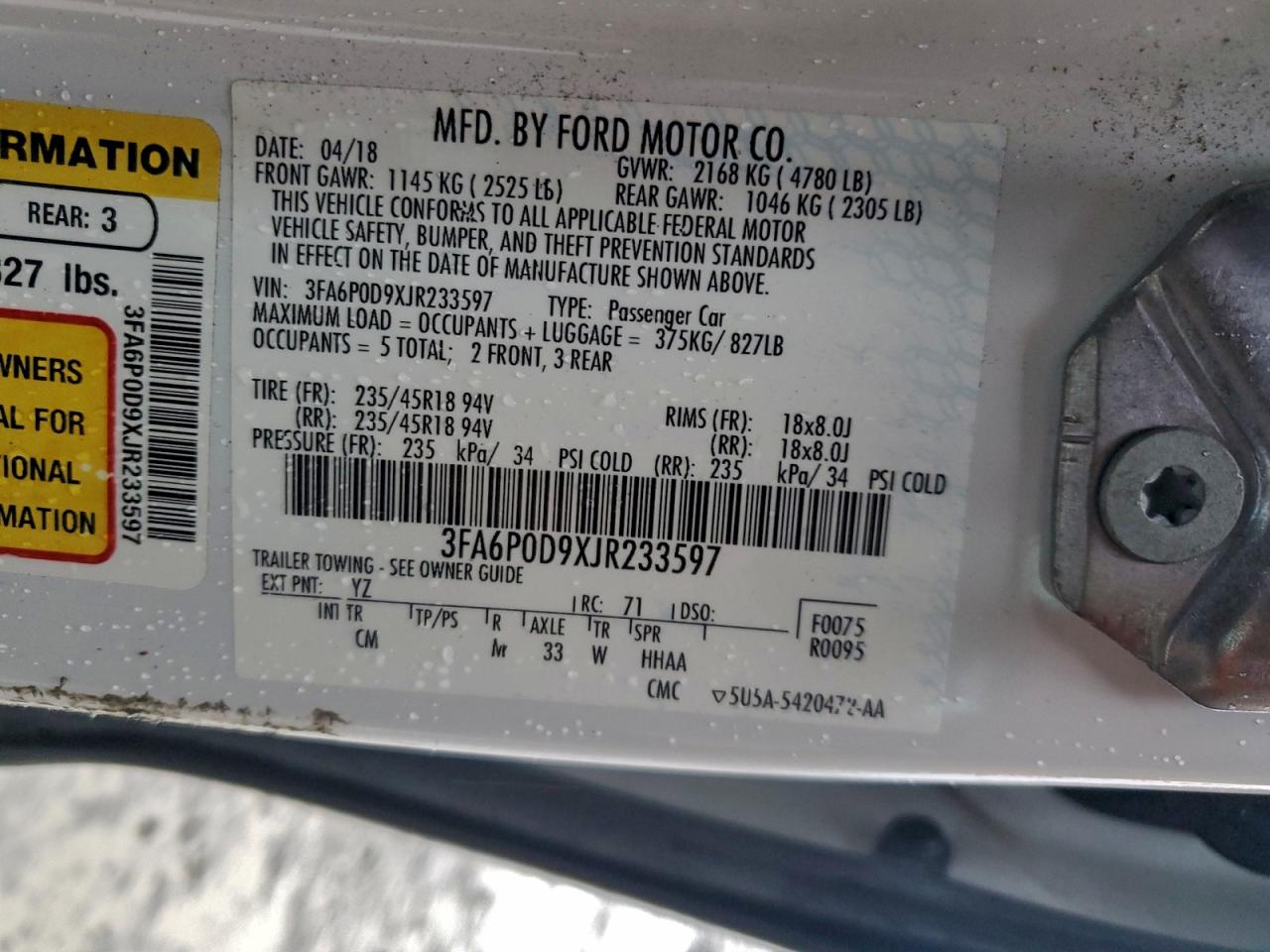 FORD FUSION TITANIUM/PLATINUM