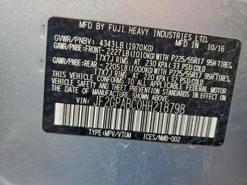 2017 SUBARU CROSSTREK #3308408357