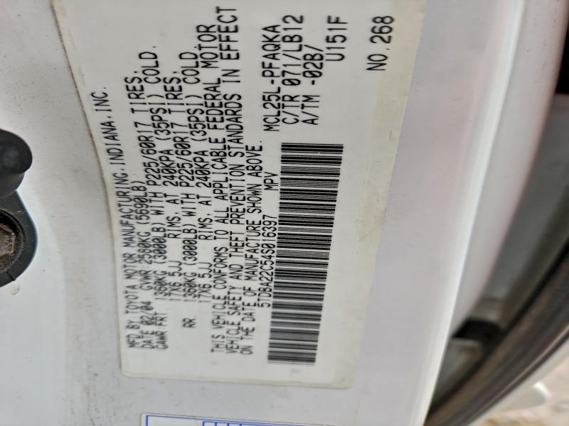 2004 TOYOTA SIENNA XLE #3296339411