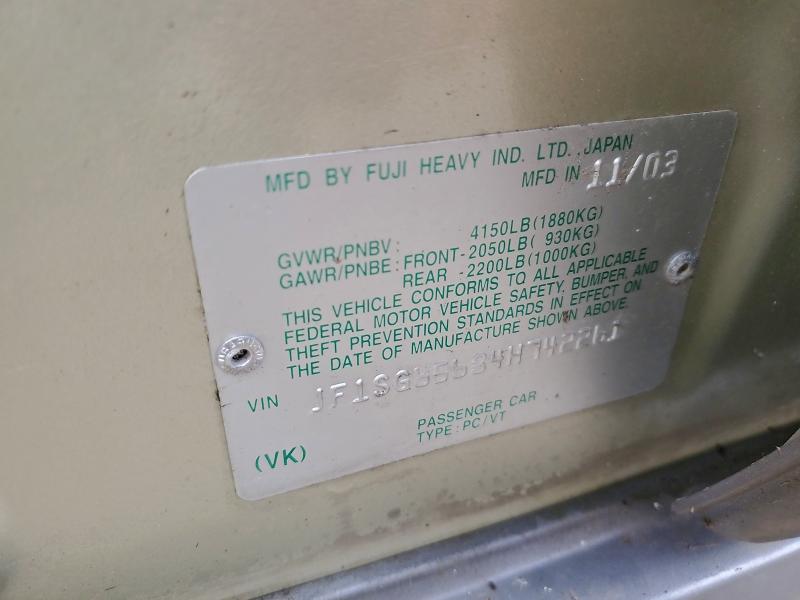 2004 SUBARU FORESTER 2 #3310725750