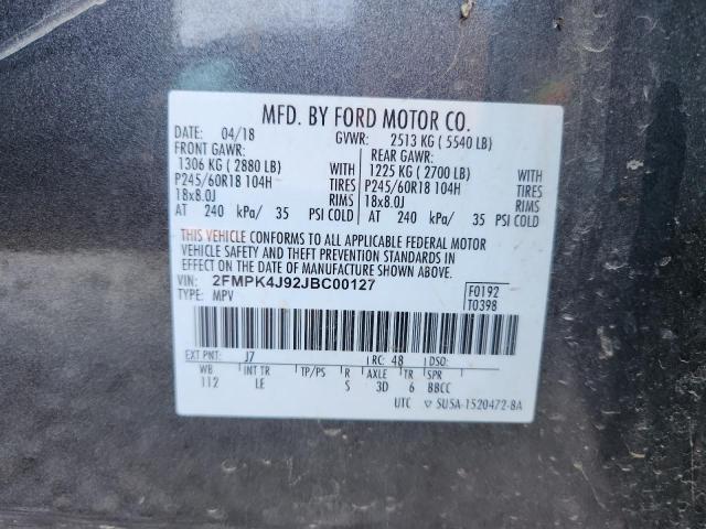 2018 FORD EDGE SEL - 2FMPK4J92JBC00127