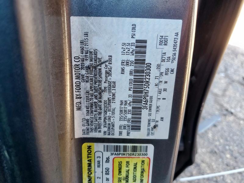 2013 FORD FUSION SE #3304820558