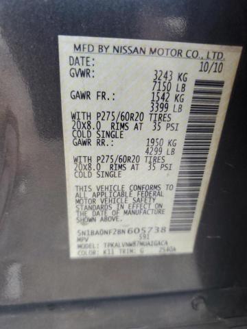 2011 NISSAN ARMADA PLA #3286668292