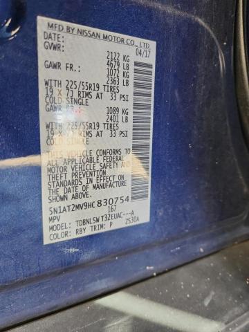 2017 NISSAN ROGUE SV #3291404181