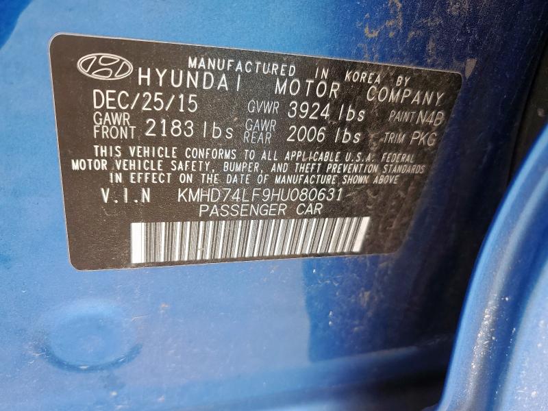 2017 HYUNDAI ELANTRA SE #3291293484