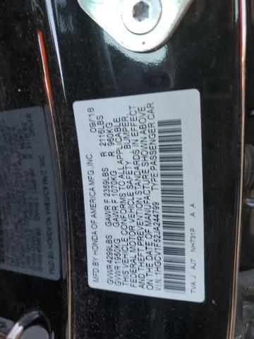 2018 HONDA ACCORD EXL #3309154939