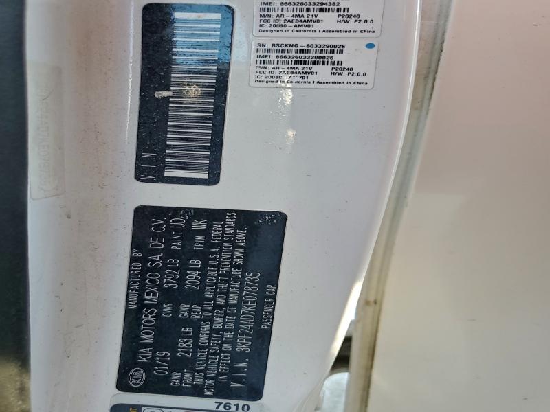 2019 KIA FORTE FE #3318973920