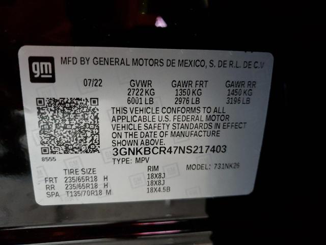 2022 CHEVROLET BLAZER 2LT #3308233196