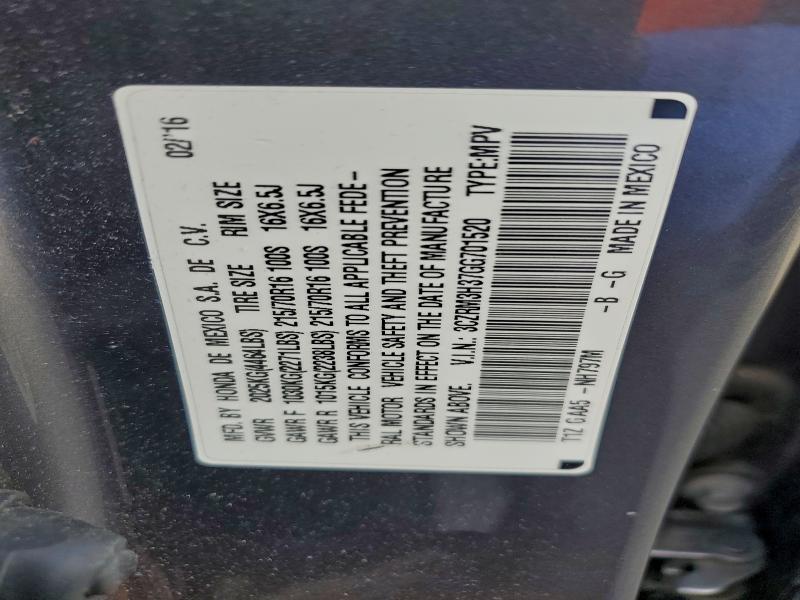 2016 HONDA CR-V LX #3304560459