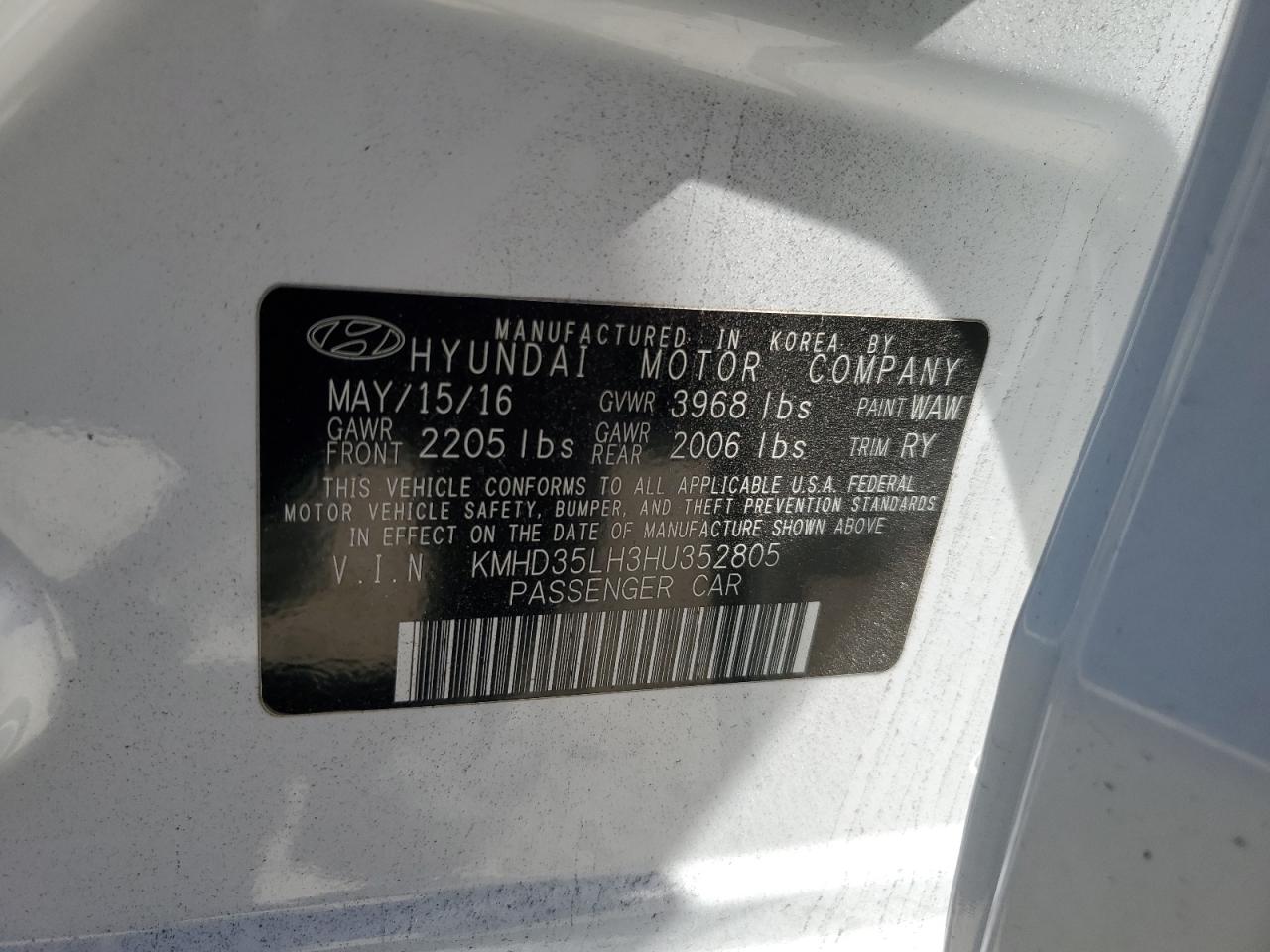 Lot #3308267189 2017 HYUNDAI ELANTRA GT