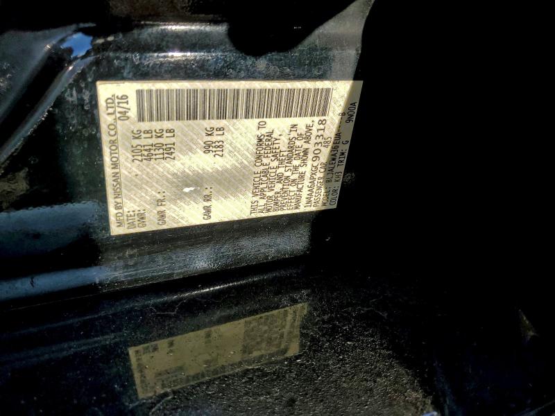 2016 NISSAN MAXIMA 3.5 #3298151257