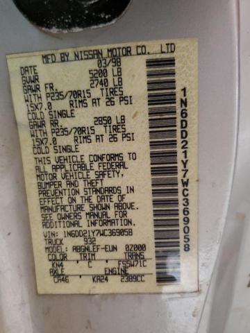 1998 NISSAN FRONTIER X #3304688911