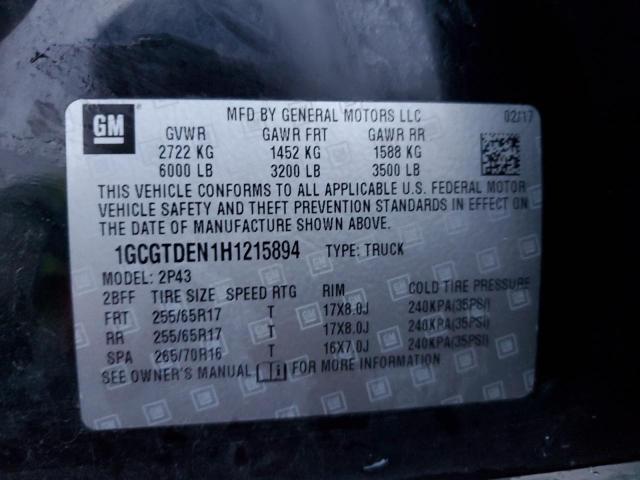 2017 CHEVROLET COLORADO Z #3316028330