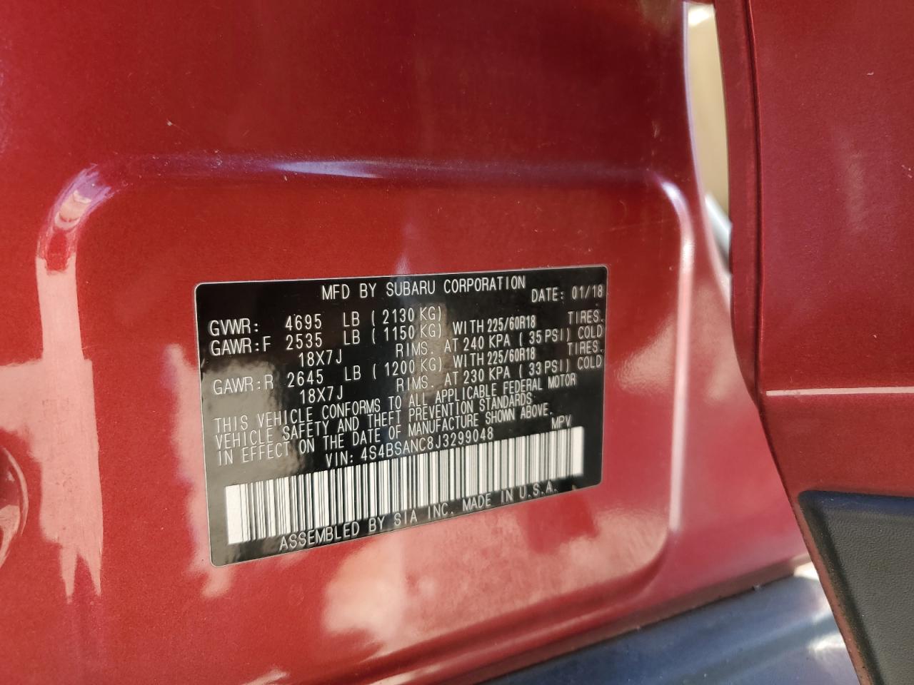 SUBARU OUTBACK 2.5I LIMITED