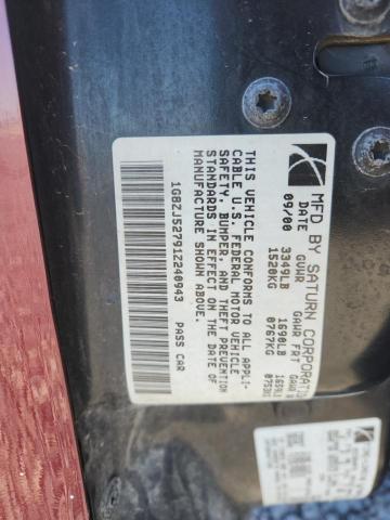 2001 SATURN SL2 #3287621013