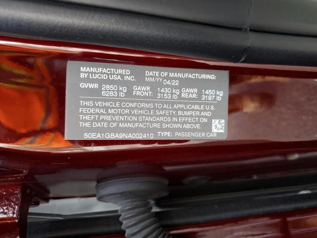 2022 LUCID MOTORS AIR GRAND #3315729348