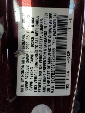 2015 HONDA CIVIC EX #3301857006