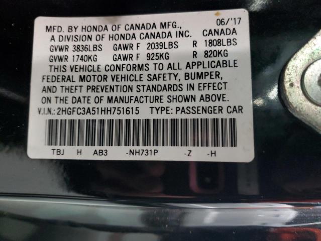 2017 HONDA CIVIC SI - 2HGFC3A51HH751615