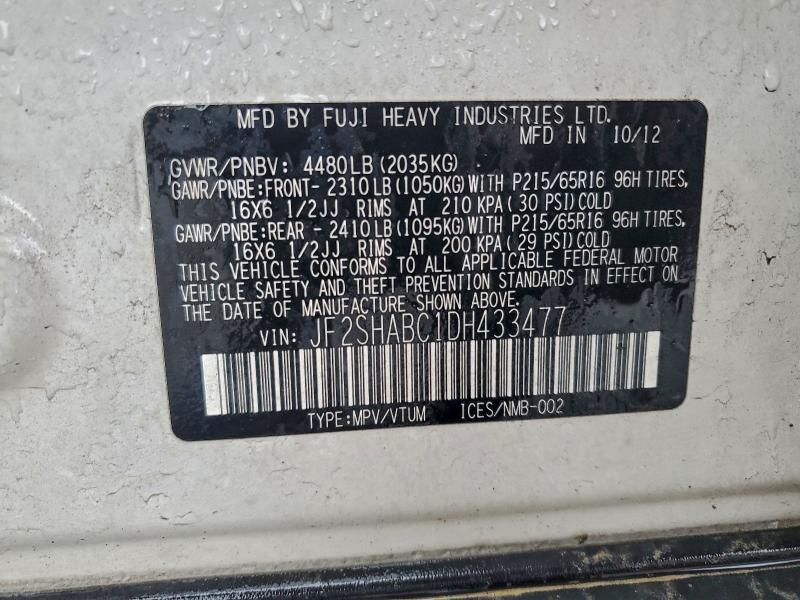 2013 SUBARU FORESTER 2 #3318874022