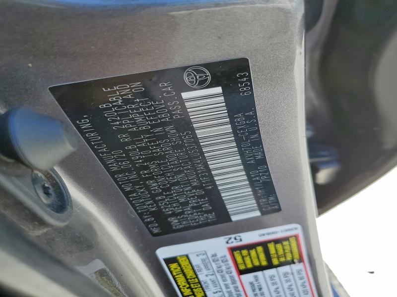 2020 TOYOTA CAMRY XLE #3301752335