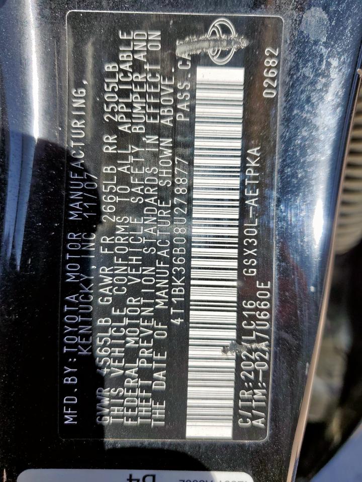 Lot #3284965932 2008 TOYOTA AVALON XL