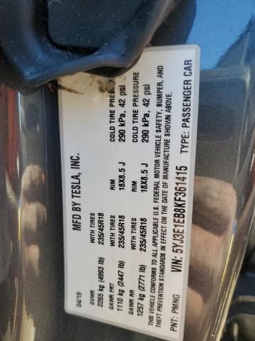 2019 TESLA MODEL 3 #3282434273