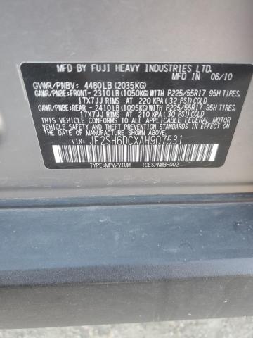 2010 SUBARU FORESTER 2 - JF2SH6DCXAH907531