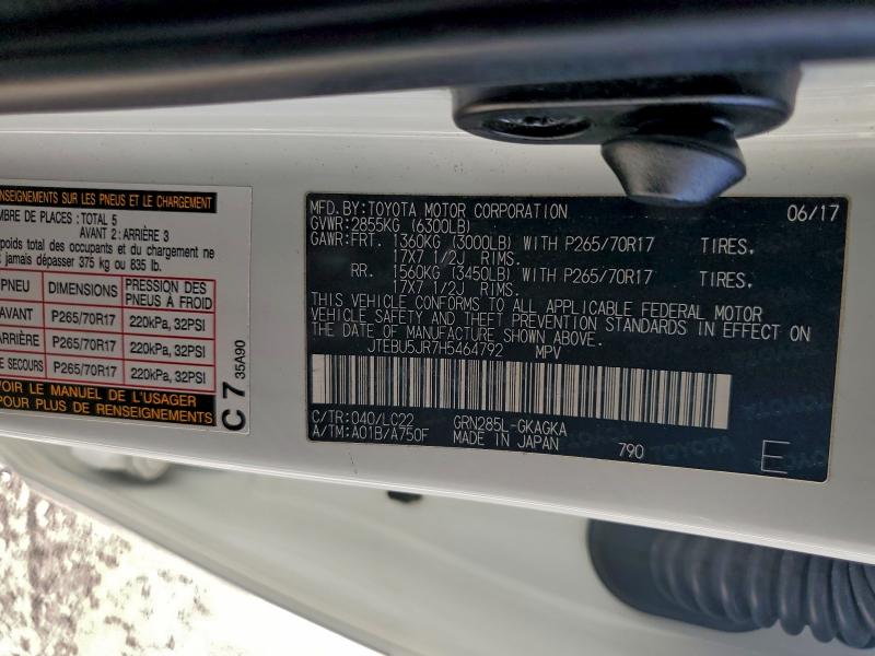 2017 TOYOTA 4RUNNER SR #3301964450