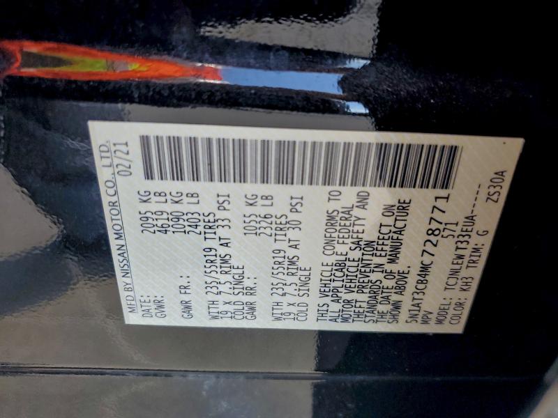 2021 NISSAN ROGUE SL #3293385431