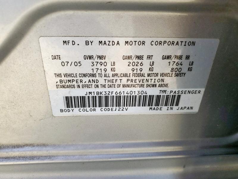 2006 MAZDA 3 I #3297316487