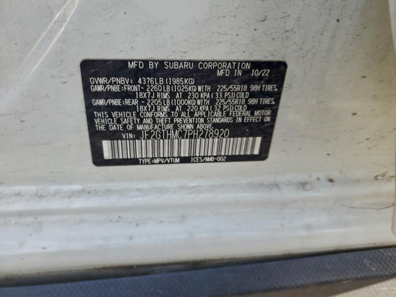 SUBARU CROSSTREK LIMITED