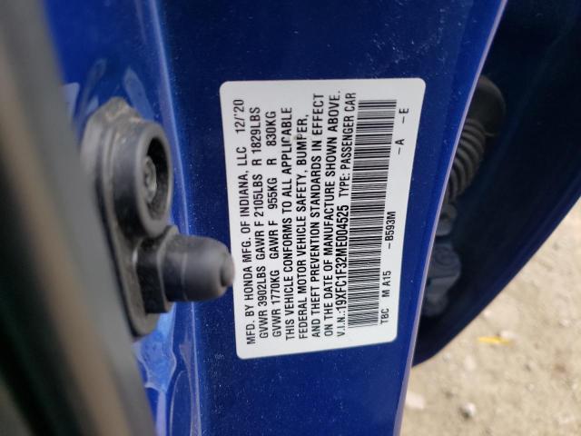 2021 HONDA CIVIC EX #3301662633