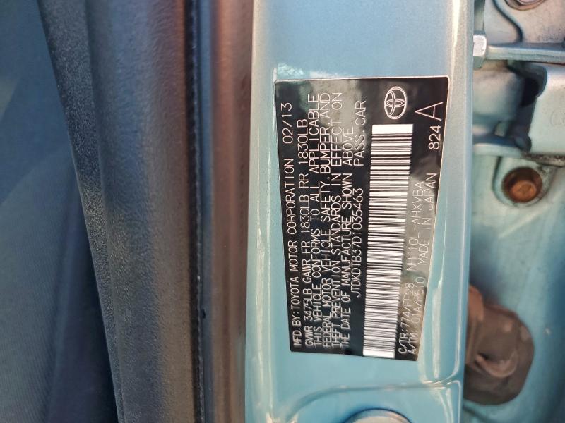 2013 TOYOTA PRIUS C #3296298411