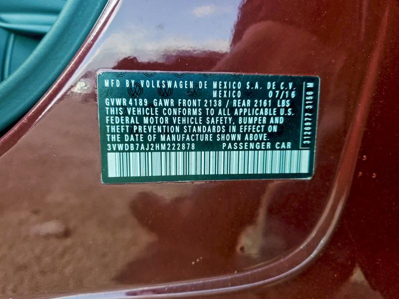 2017 VOLKSWAGEN JETTA SE #3305423448