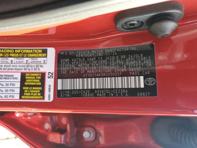 2024 TOYOTA CAMRY SE N #3298010177