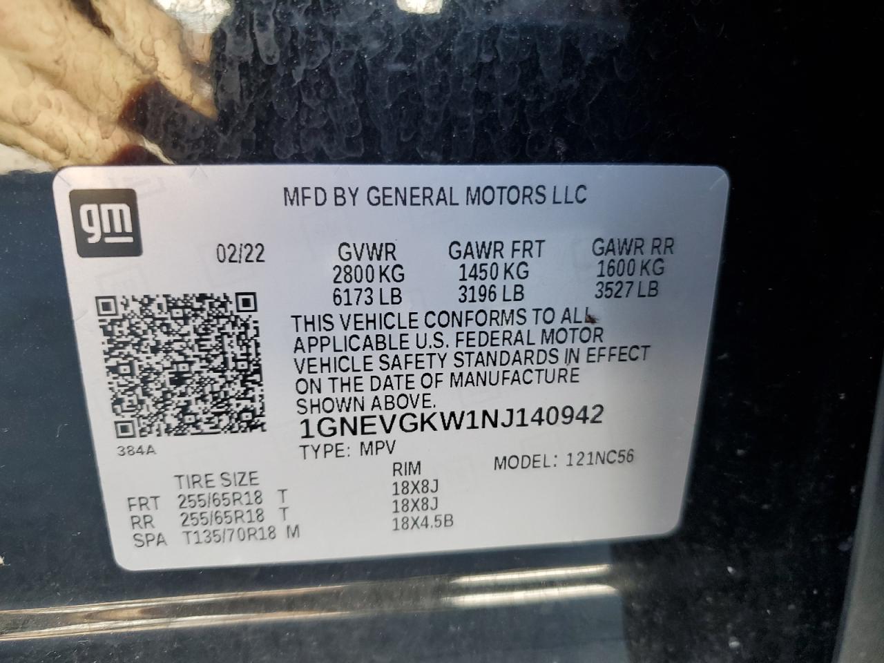 CHEVROLET TRAVERSE LT