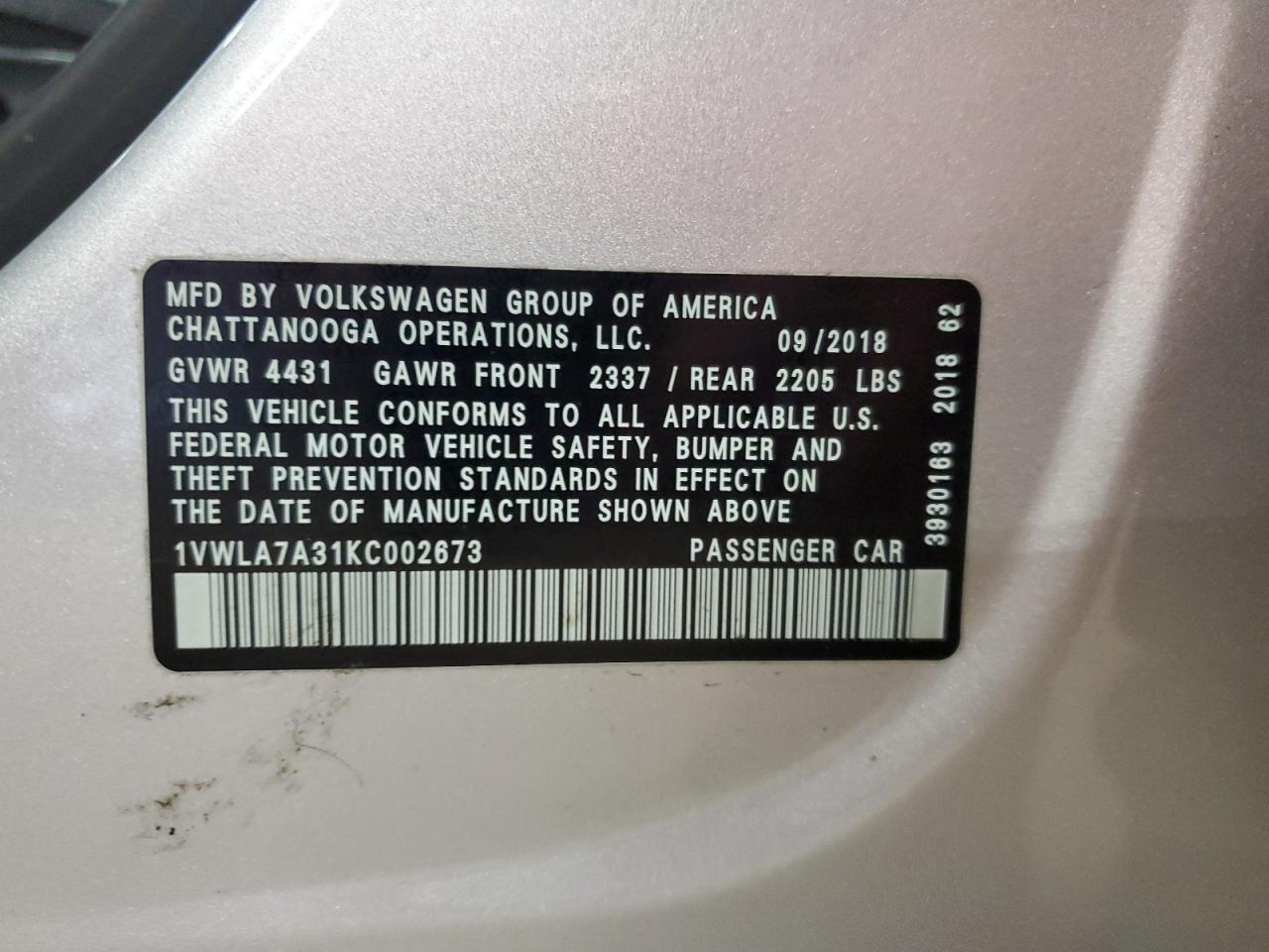 VOLKSWAGEN PASSAT WOLFSBURG