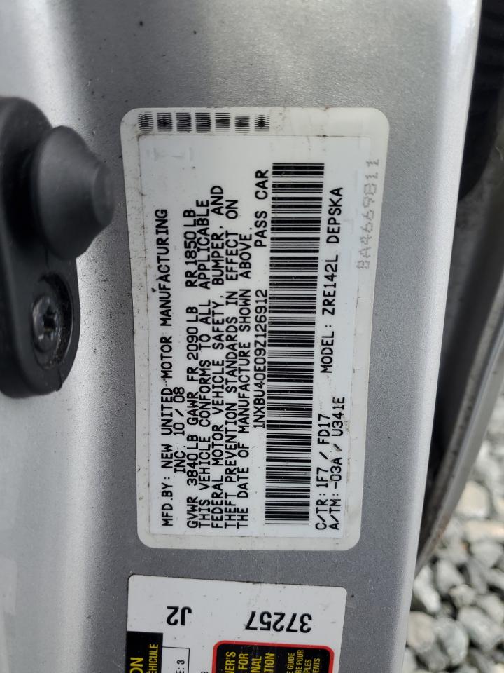 Lot #3302746036 2009 TOYOTA COROLLA BA