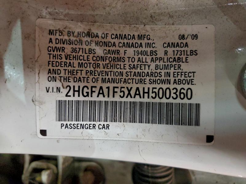 2010 HONDA CIVIC LX #3302761374