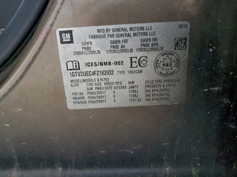 2015 GMC SIERRA K15 #3296323446