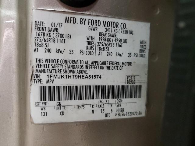 2017 FORD EXPEDITION - 1FMJK1HT9HEA51574