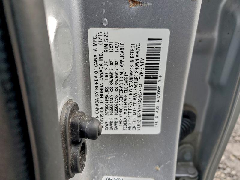 2016 HONDA CR-V EX #3305514081