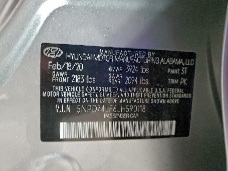 2020 HYUNDAI ELANTRA SE #3301840334