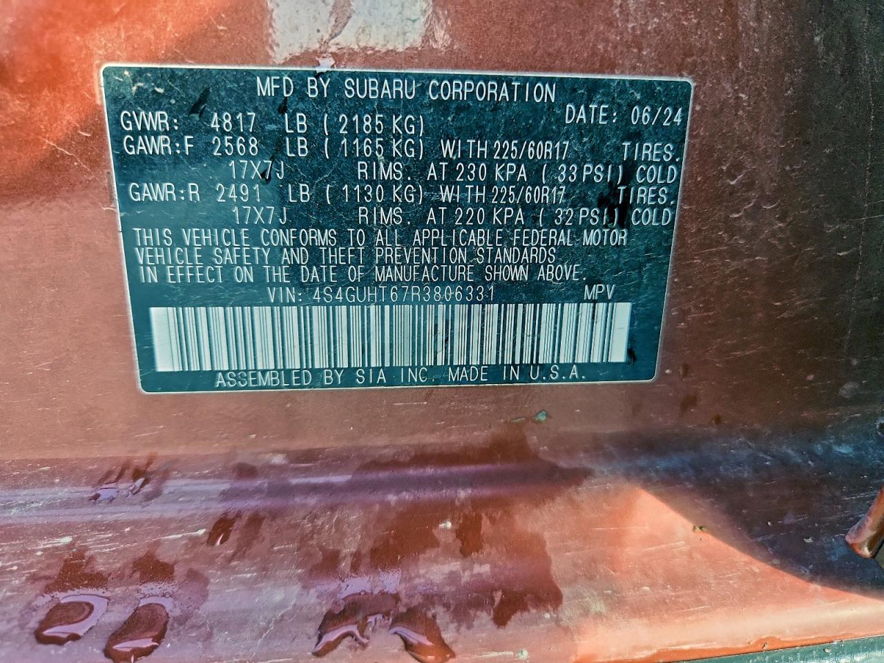 SUBARU CROSSTREK WILDERNESS