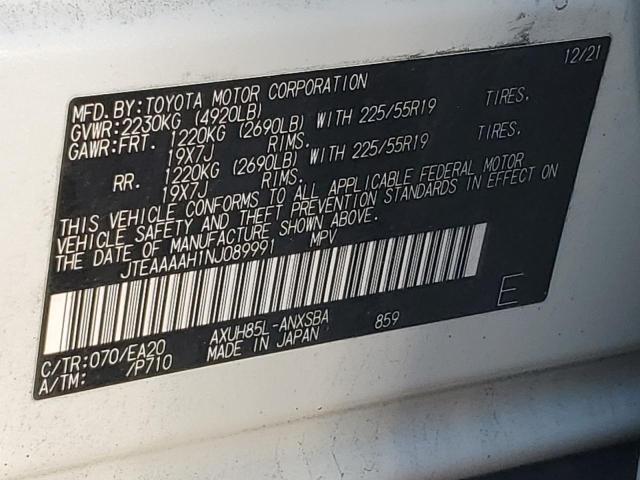 2022 TOYOTA VENZA LE #3302919047