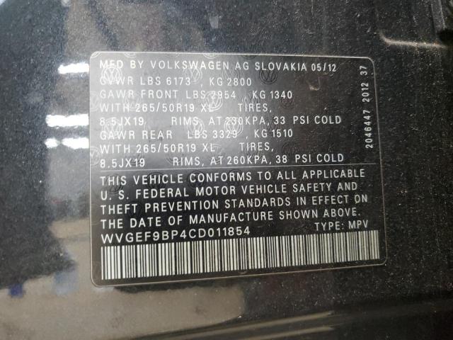 2012 VOLKSWAGEN TOUAREG V6 #3302749055