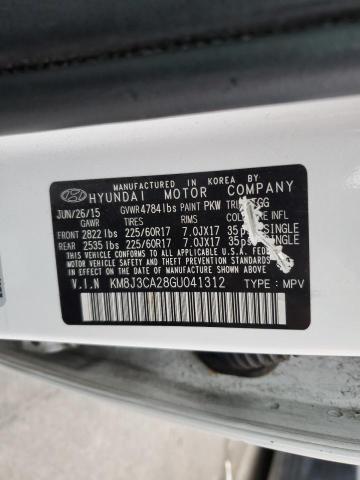 2016 HYUNDAI TUCSON LIM #3309349963