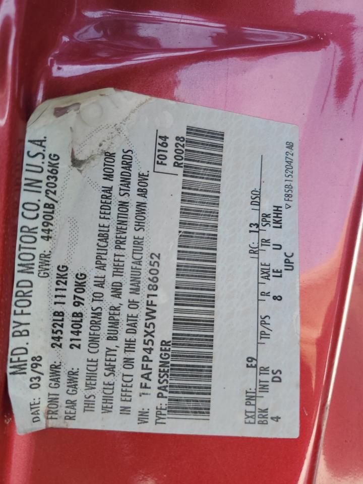 Lot #3284674334 1998 FORD MUSTANG GT