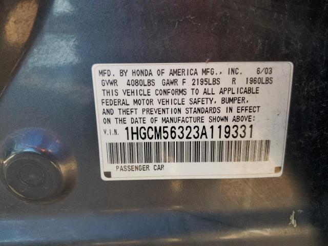 2003 HONDA ACCORD LX #3294243874