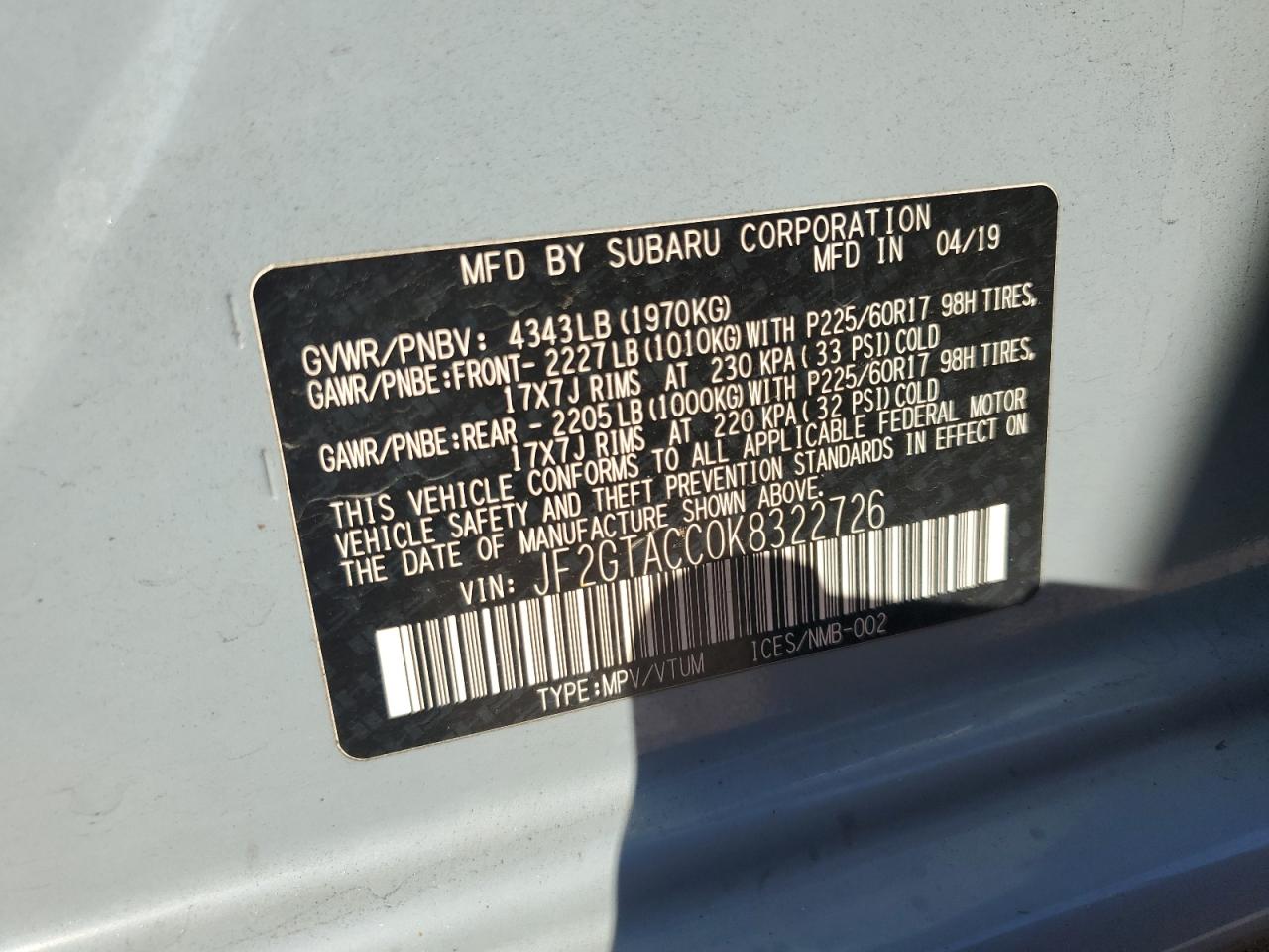 SUBARU CROSSTREK PREMIUM